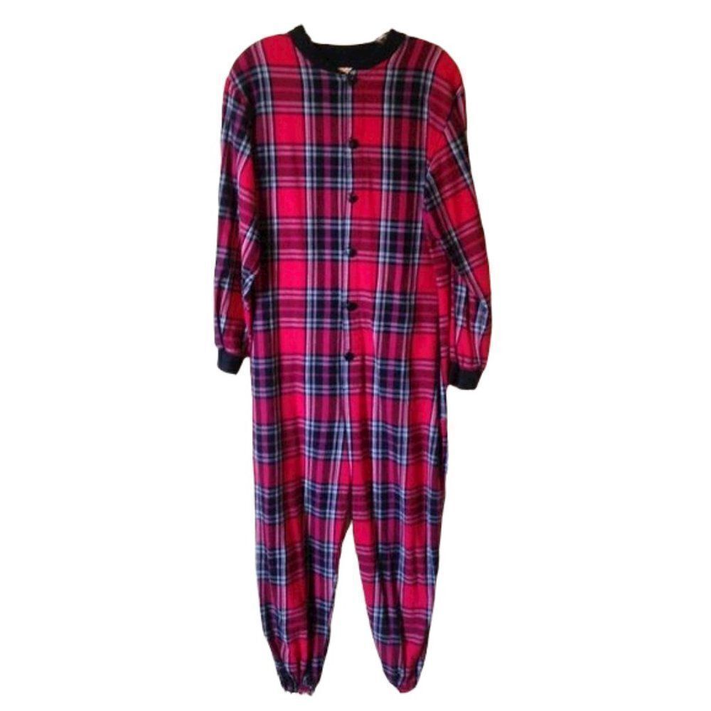 Warm and Comfy Big Feet Adult Flannel One-Piece Pajamas Medium